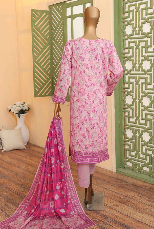 3 Piece Unstitched - Zouq Embroiderd Suit - ZEC-162