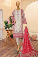 3 Piece Unstitched - Zouq Embroiderd Suit - ZEC-164