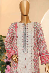 3 Piece Unstitched - Zouq Embroiderd Suit - ZEC-164