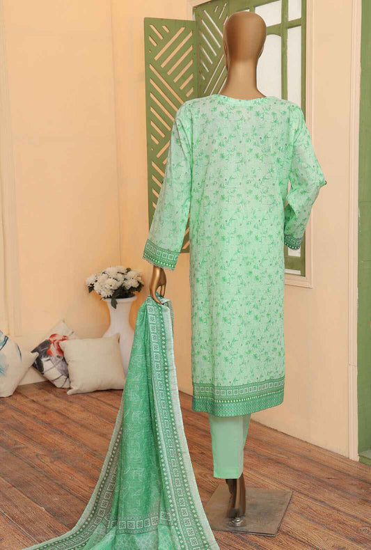 3 Piece Unstitched - Zouq Embroiderd Suit - ZEC-166