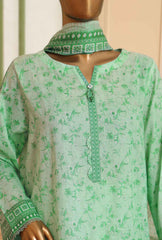 3 Piece Unstitched - Zouq Embroiderd Suit - ZEC-166