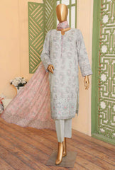 3 Piece Unstitched - Zouq Embroiderd Suit - ZEC-167