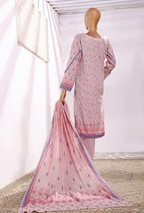 3 Piece Unstitched Embroidered Suit