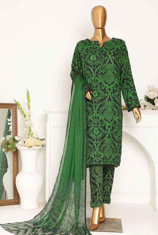 3 Piece Unstitched - Digital Printed Linen Suit - LWP-1121