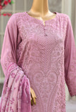 Royal Needlework Luxe by HZ Textiles Embroidered Satin Suit Unstitched 3 Piece 01