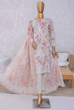 3 Piece Unstitched - Elite Chikankari Lawn Suit - ELC-237