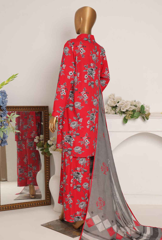 3 Piece Unstitched - Digital Printed Linen Suit - LWP-1124