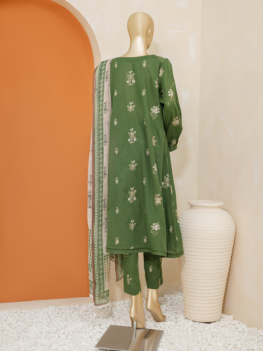 3 Piece Unstitched - Karandi Lawn Embroidered Suit