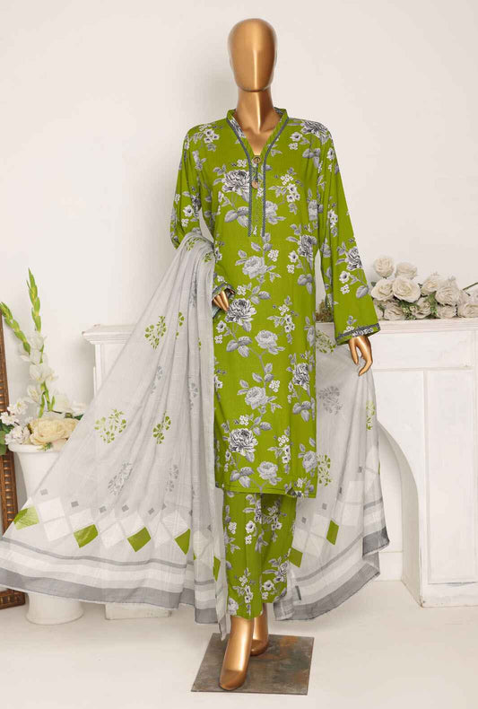 3 Piece Unstitched - Digital Printed Linen Suit - LWP-1123