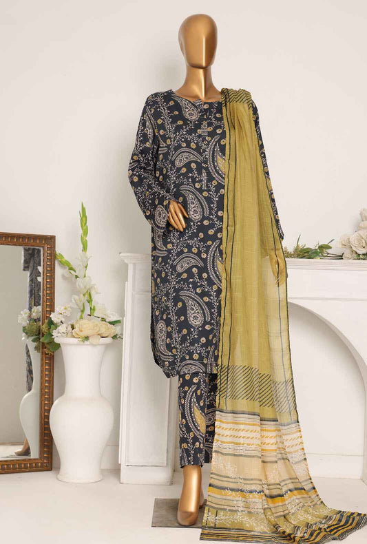 3 Piece Unstitched - Digital Printed Linen Suit - LWP-1120