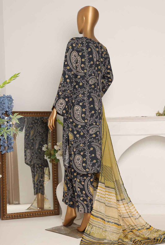 3 Piece Unstitched - Digital Printed Linen Suit - LWP-1120