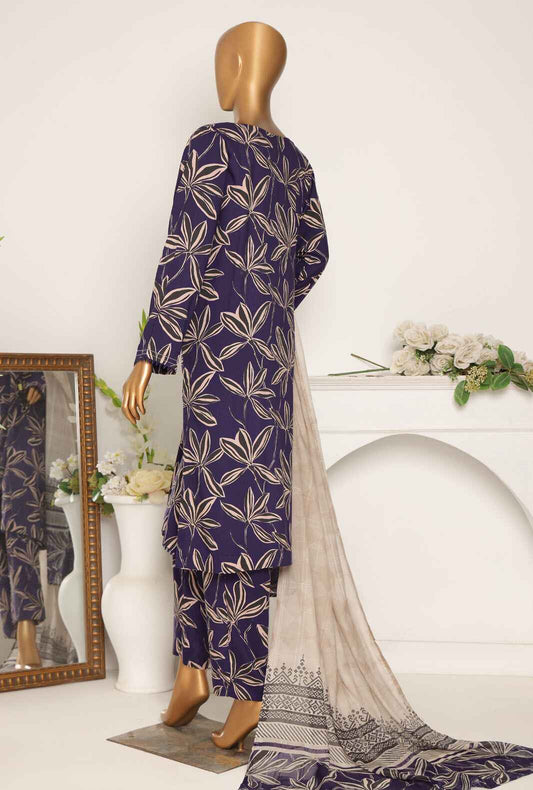 3 Piece Unstitched - Digital Printed Linen Suit - LWP-1126