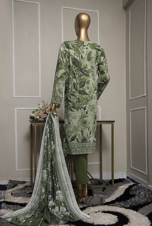 Premium Lawnkari by HZ Textiles Embroidered Lawn Suit Unstitched 3 Piece PLK-1031 - Summer Collection