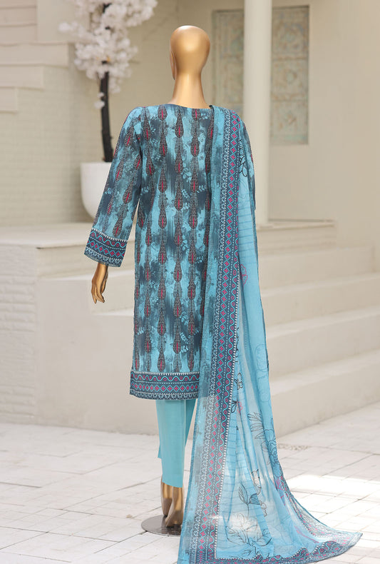 Asasa by HZ Textiles Digital Printed Lawn Suit Unstitched 3 Piece AEC - 1001