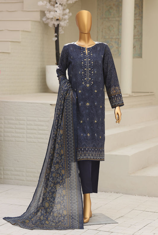 Asasa by HZ Textiles Digital Printed Lawn Suit Unstitched 3 Piece AEC - 1005