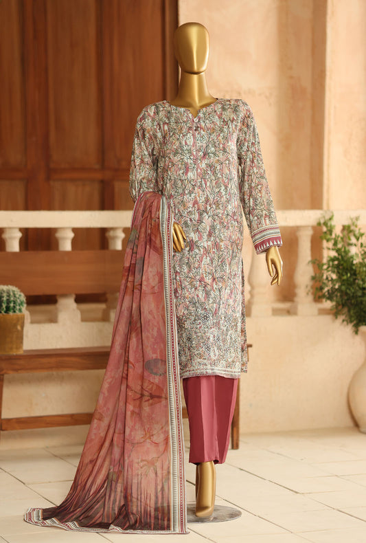 Asasa by HZ Textiles Digital Printed Lawn Suit Unstitched 3 Piece AEC - 1290