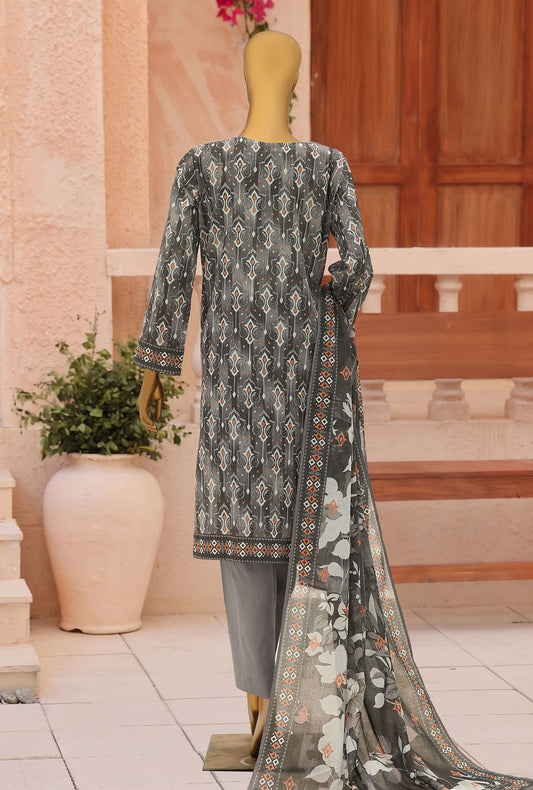 Asasa by HZ Textiles Digital Printed Lawn Suit Unstitched 3 Piece AEC - 1293