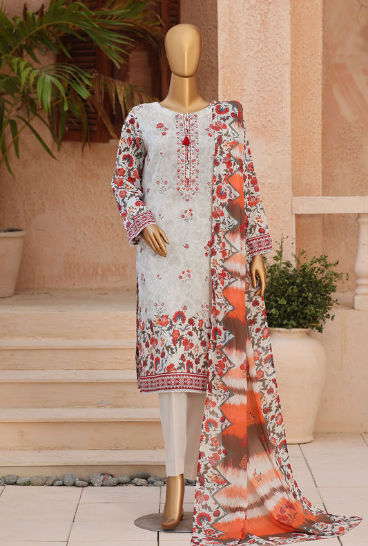 Asasa by HZ Textiles Digital Printed Lawn Suit Unstitched 3 Piece AEC - 1294