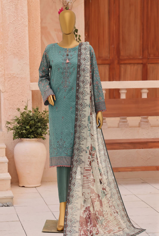 Asasa by HZ Textiles Digital Printed Lawn Suit Unstitched 3 Piece AEC - 1295
