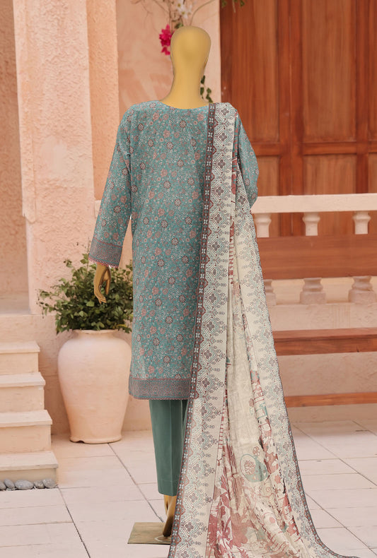 Asasa by HZ Textiles Digital Printed Lawn Suit Unstitched 3 Piece AEC - 1295
