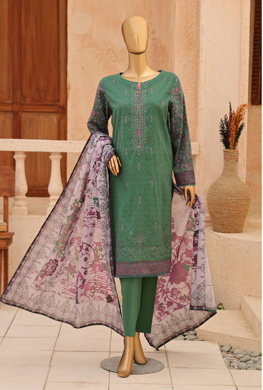 Asasa by HZ Textiles Digital Printed Lawn Suit Unstitched 3 Piece AEC - 1296