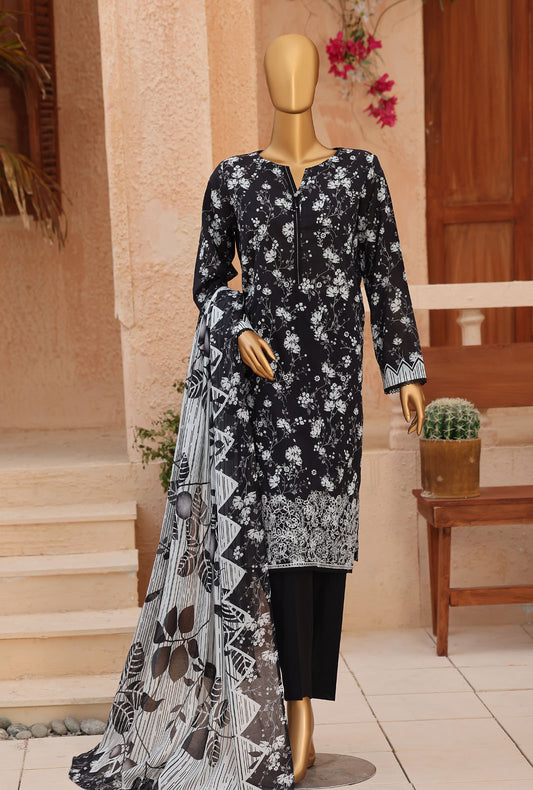 Asasa by HZ Textiles Digital Printed Lawn Suit Unstitched 3 Piece AEC - 1297