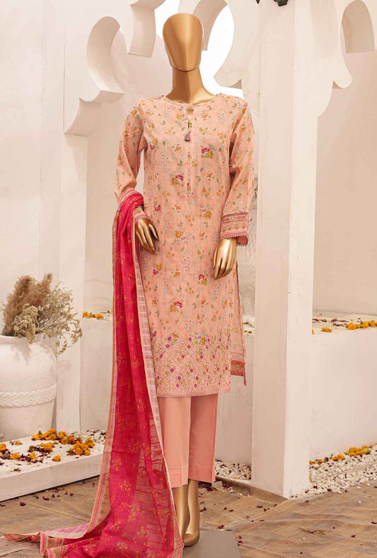 3 Piece Unstitched - Asasa Lawn Printed Suit - AEL-12