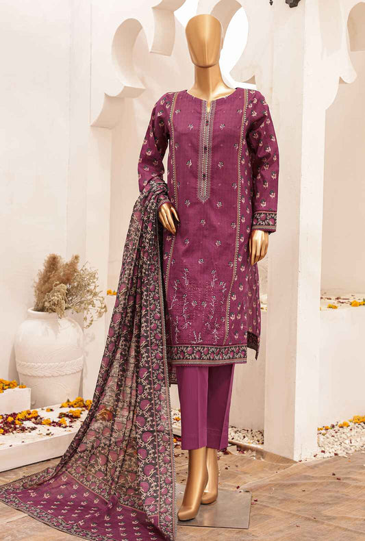 3 Piece Unstitched - Asasa Lawn Printed Suit - AEL-16