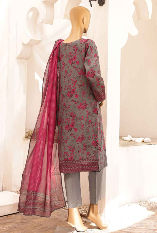 3 Piece Unstitched - Asasa Lawn Printed Suit - AEL-17