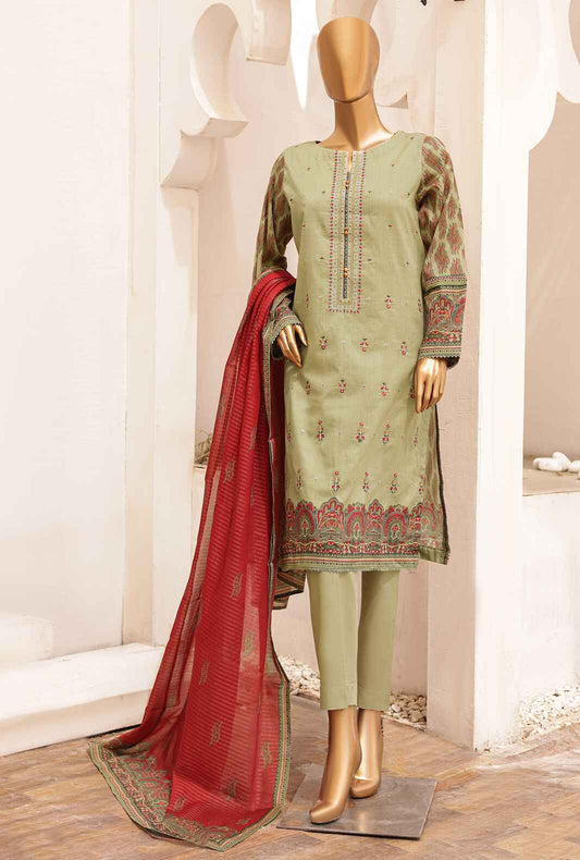 3 Piece Unstitched - Asasa Lawn Printed Suit - AEL-21