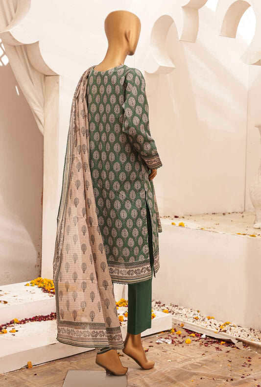 3 Piece Unstitched - Asasa Lawn Printed Suit - AEL-22
