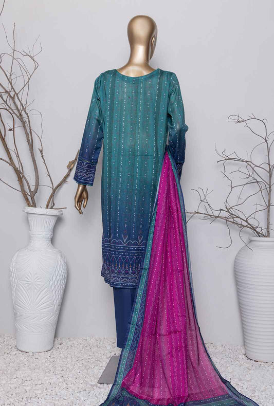 3 Piece Unstitched - Asasa Premium Embroidered Suit- AEL-46 Vol-04