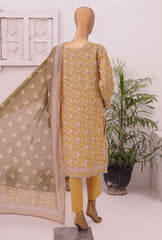 3 Piece Unstitched - Asasa Premium Embroidered Suit - AEL-55 Vol-03