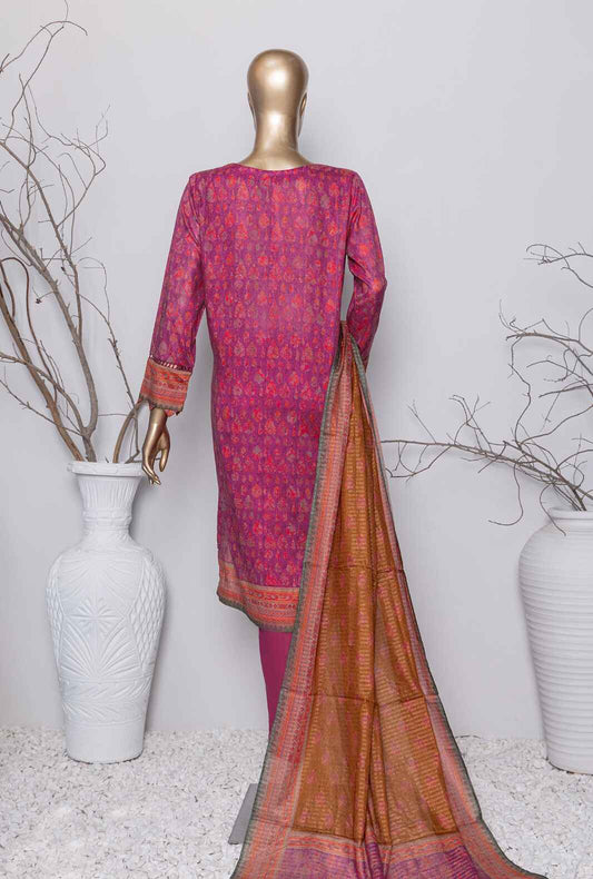 3 Piece Unstitched - Asasa Premium Embroidered Suit- AEL-71 Vol-04