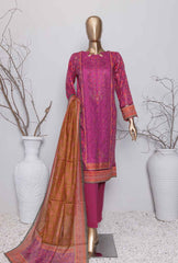 3 Piece Unstitched - Asasa Premium Embroidered Suit- AEL-71 Vol-04