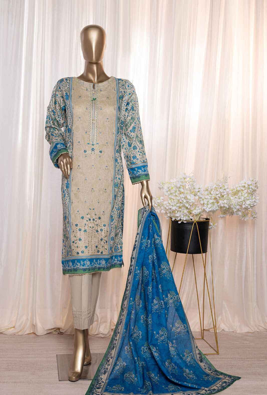 3 Piece Unstitched - Asasa Premium Embroidered Suit- AEL-88 Vol-05