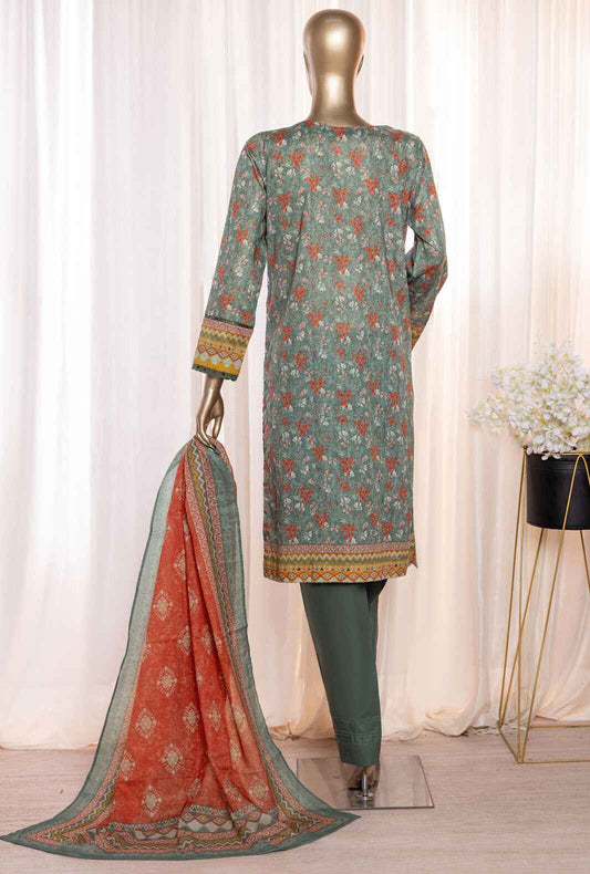 3 Piece Unstitched - Asasa Premium Embroidered Suit- AEL-89 Vol-05