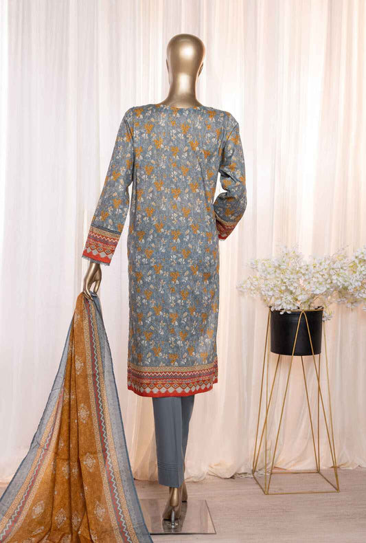 3 Piece Unstitched - Asasa Premium Embroidered Suit- AEL-90 Vol-05