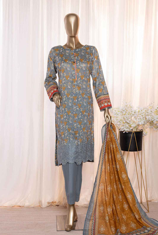 3 Piece Unstitched - Asasa Premium Embroidered Suit- AEL-90 Vol-05