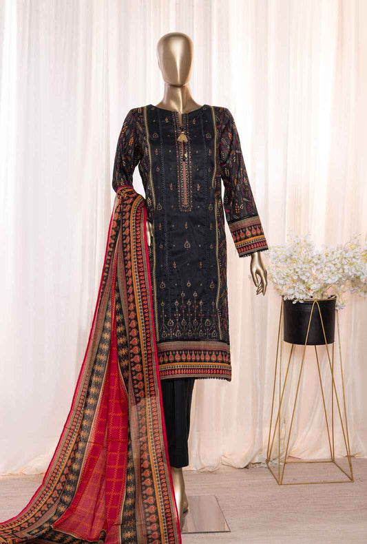 3 Piece Unstitched - Asasa Premium Embroidered Suit- AEL-92 Vol-05