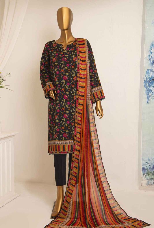 3 Piece Unstitched -Bana Dora Digital Printed Viscose Suit - AVP-1102