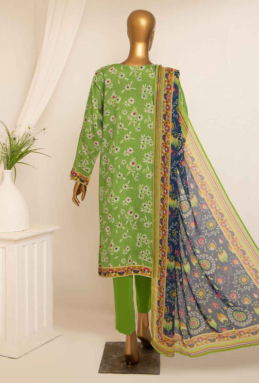 3 Piece Unstitched -Bana Dora Digital Printed Viscose Suit - AVP-1104