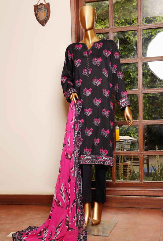 3 Piece Unstitched -Bana Dora Digital Printed Viscose Suit - AVP-1105