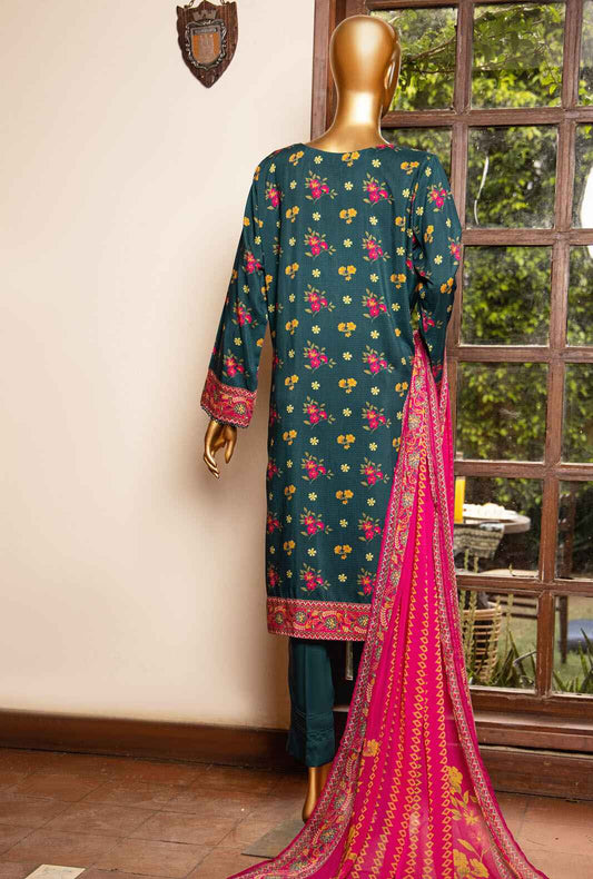 3 Piece Unstitched -Bana Dora Digital Printed Viscose Suit - AVP-1107