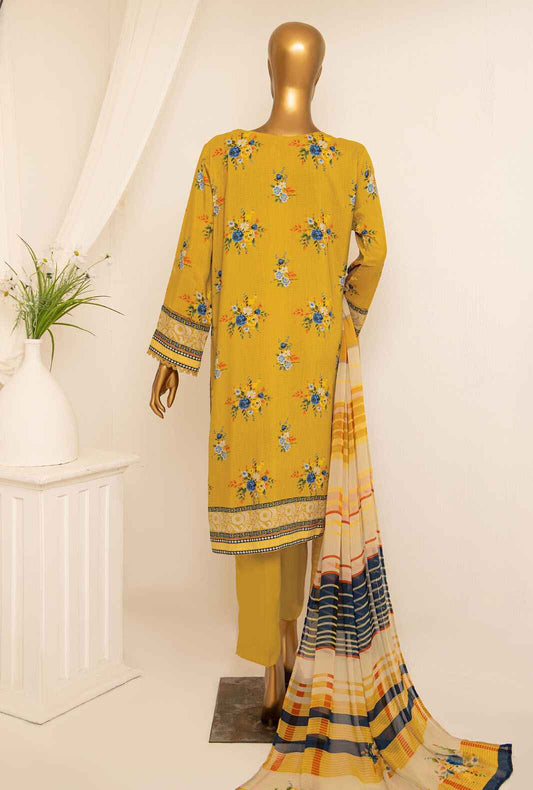 3 Piece Unstitched -Bana Dora Digital Printed Viscose Suit - AVP-1109