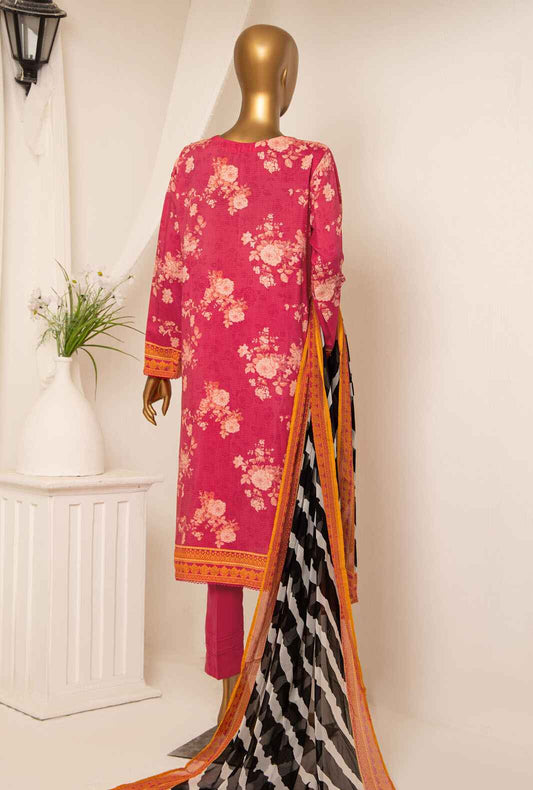 3 Piece Unstitched -Bana Dora Digital Printed Viscose Suit - AVP-1110