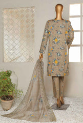 3 Piece Unstitched Cotton Printed Suit