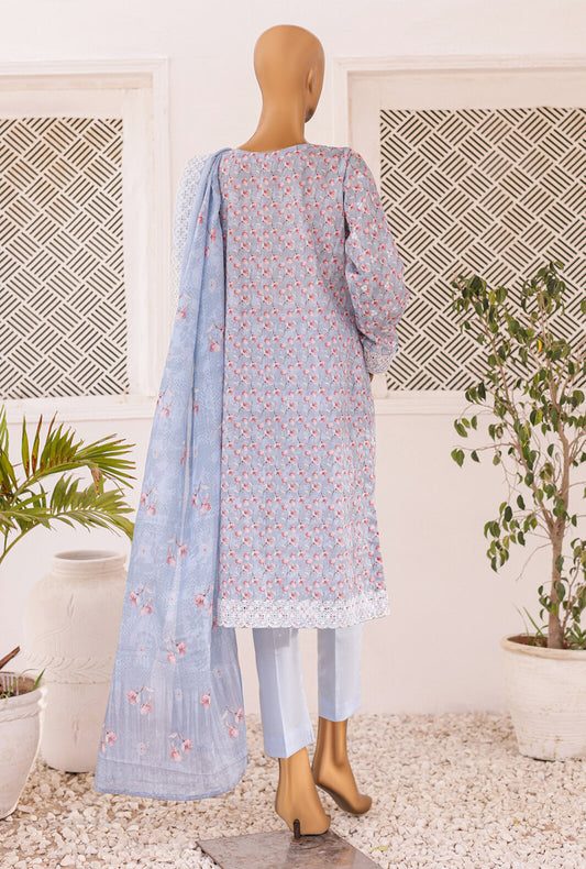 3 Piece Unstitched - Chikankari Embroidered Collection - CEC-721