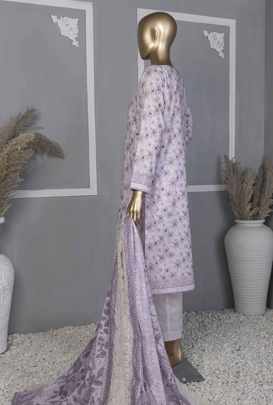 3 Piece Unstitched - Chikankari Embroidered Collection - CEC-722 Vol-02