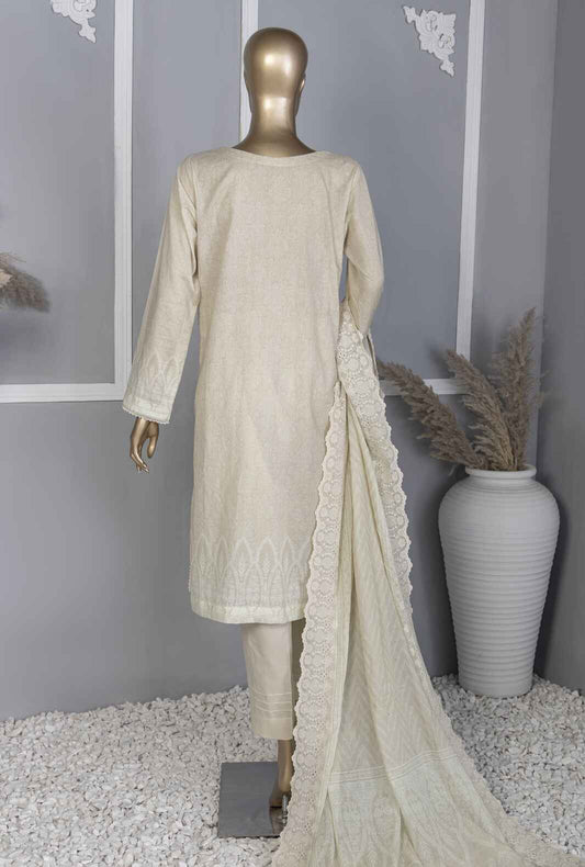 3 Piece Unstitched - Chikankari Embroidered Collection - CEC-725 Vol-02